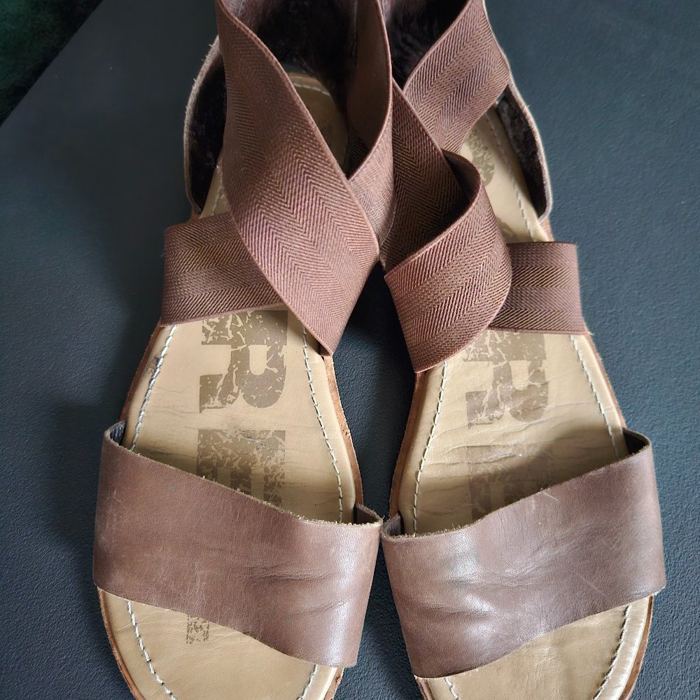 Brown Leather Sorel Sandals